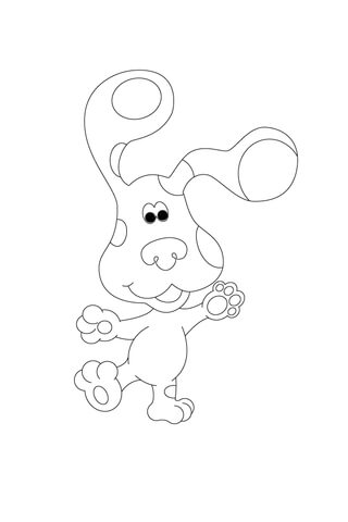 Blue Is Balancing On One Leg! Coloring Page